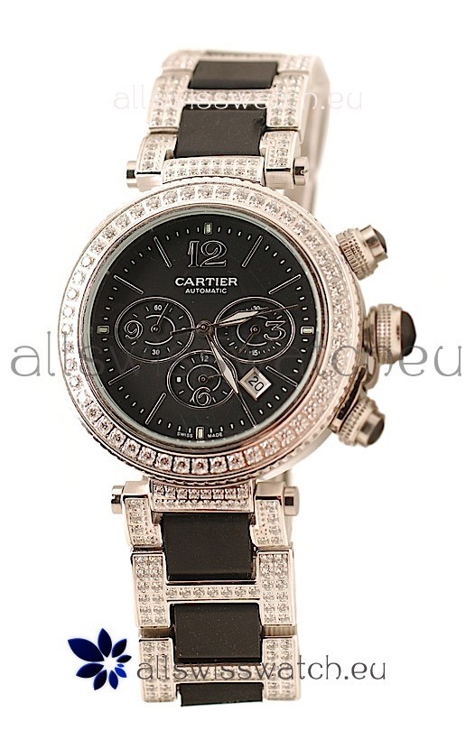 IMG_9081 Cartier Pasha Seatimer Swiss Diamonds Replica 5