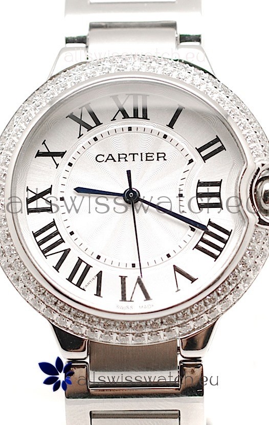 IMG_9081 Ballon De Cartier Mid Sized in Diamond Bezel Replica 5