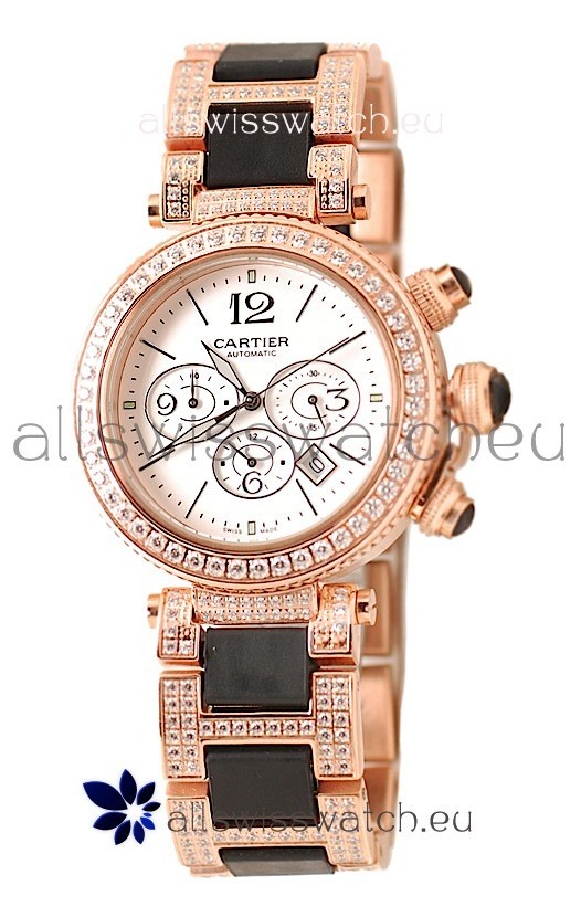 IMG_9081 Cartier Pasha Seatimer Swiss Diamonds Replica 5