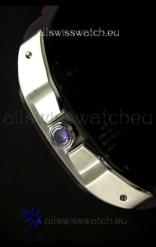 IMG_9081 Cartier Santos Automatic in Brown Strap Replica 5