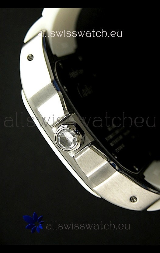 IMG_9081 Cartier Santos Automatic in White Dial Replica 5