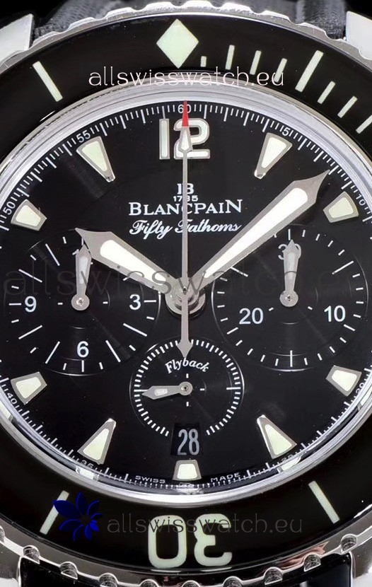 IMG_9081 Blancpain Blancpain Fifty Fathoms Chronograph Flyback Black 1:1 Mirror Replica 5