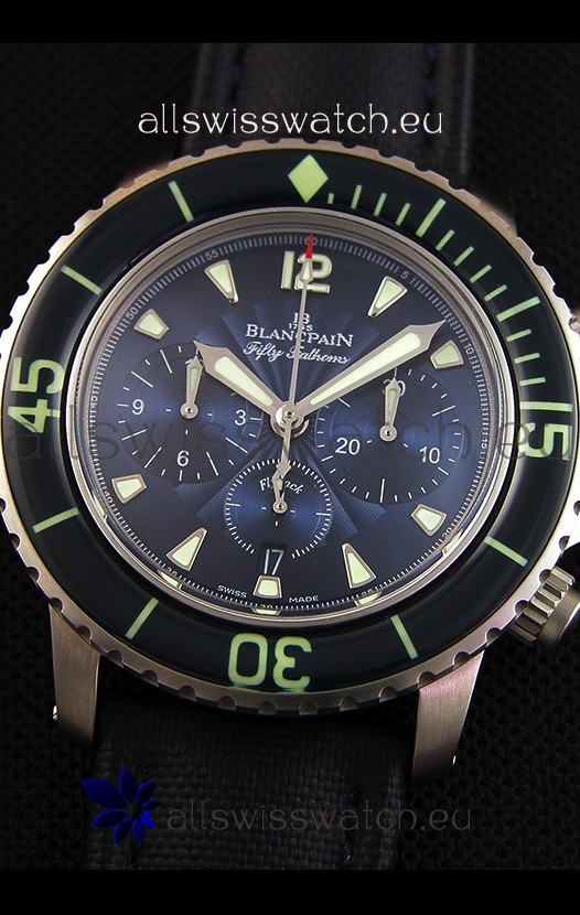 IMG_9081 Blancpain Blancpain Fifty Fathoms Chronograph Flyback Blue 1:1 Mirror Replica 5