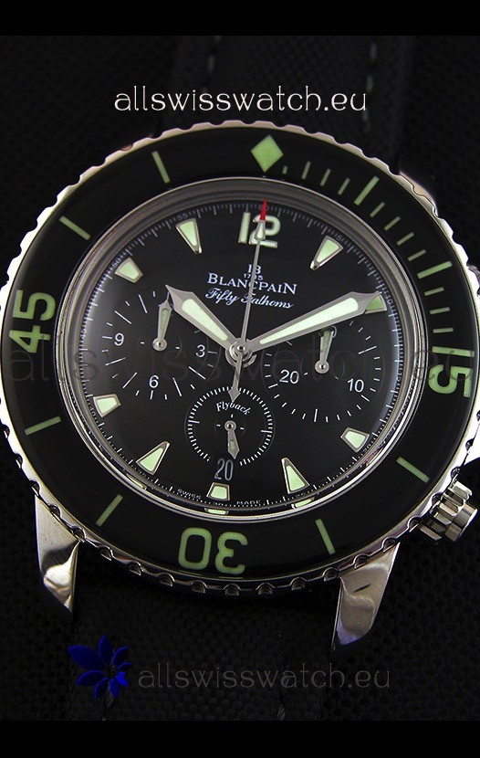 IMG_9081 Blancpain Blancpain Fifty Fathoms Chronograph Flyback Black 1:1 Mirror Replica 5