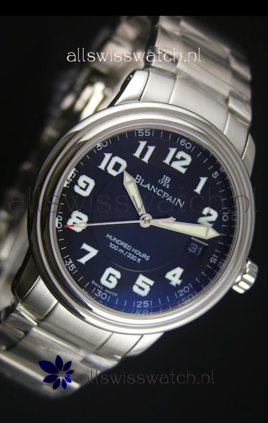 IMG_9081 Blancpain Leman 2100 Military 100 Hours in Black Dial - Original Citizen Movement Replica 5