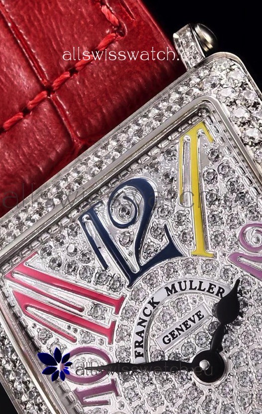IMG_9081 Franck Muller Long Island Color Dreams Ladies in Pink Strap Replica 5