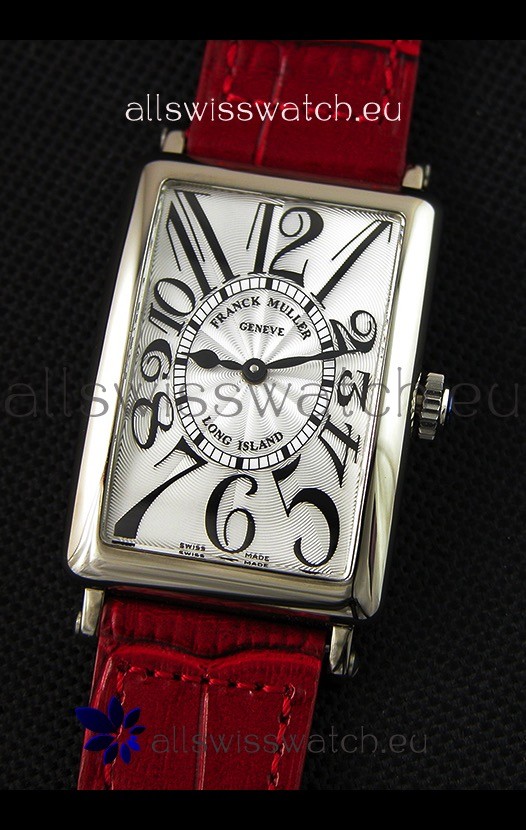 IMG_9081 Franck Muller Long Island Ladies in Quartz Movement Red Strap Replica 5