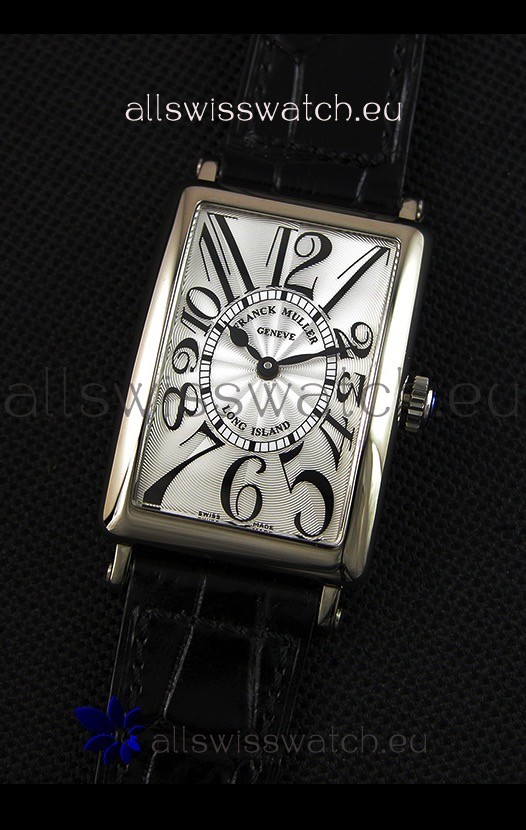 IMG_9081 Franck Muller Long Island Ladies in Quartz Movement Black Strap Replica 5