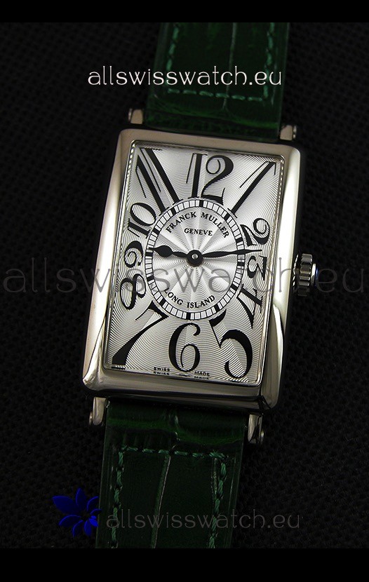 IMG_9081 Franck Muller Long Island Ladies in Quartz Movement Green Strap Replica 5