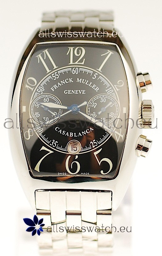 IMG_9081 Franck Muller Casablanca Chronograph in Black Dial Replica 5