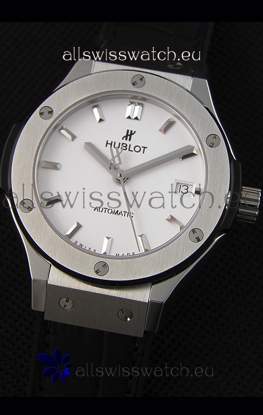 IMG_9081 Hublot Big Bang Classic Fusion 38MM 1:1 Mirror White Dial Replica 5