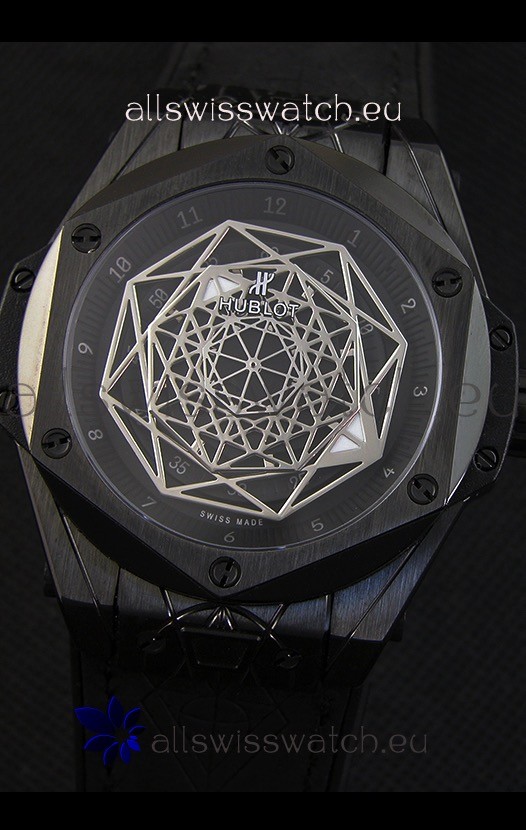 IMG_9081 Hublot Big Bang Sang Bleu 45MM Black PVD Coated Replica 5