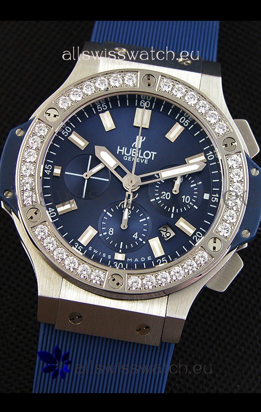 Hublot Big Bang Blue Steel Blue Dial1:1 Mirror Replica 5