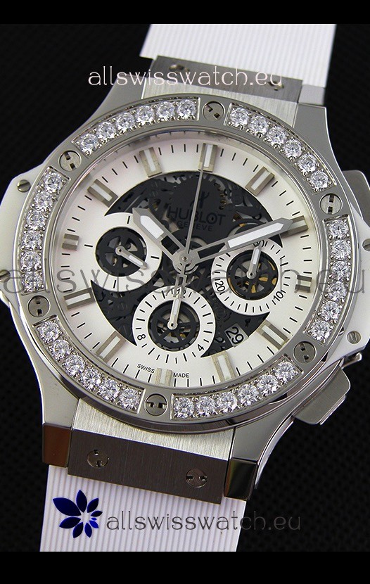 IMG_9081 Hublot Big Bang Diamonds Bezel in Steel Case Replica 5
