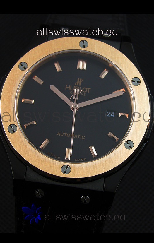 IMG_9081 Hublot Classic Fusion Ceramic King Gold Black Dial- 1:1 Mirror Replica 5
