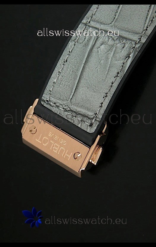 IMG_9081 Hublot Big Bang Classic Fusion Rose Gold in Grey Strap Replica 5