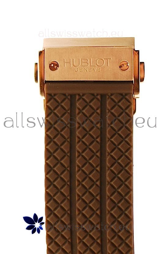 IMG_9081 Hublot Big Bang Pink Gold with Baguatte Diamonds Replica 5