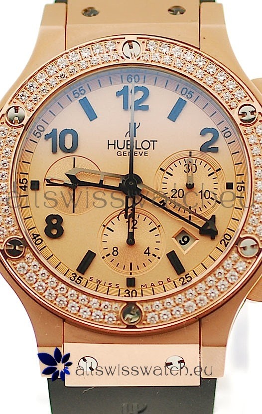 IMG_9081 Hublot Big Bangin Beige Dial Diamonds Bezel Replica 5