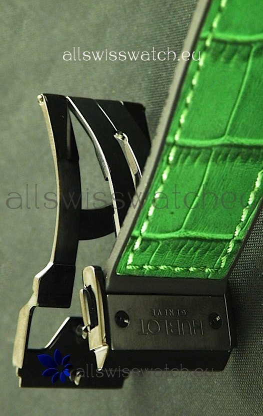IMG_9081 Hublot Big Bang Classic Fusion Ceramic Case in Green Strap Replica 5