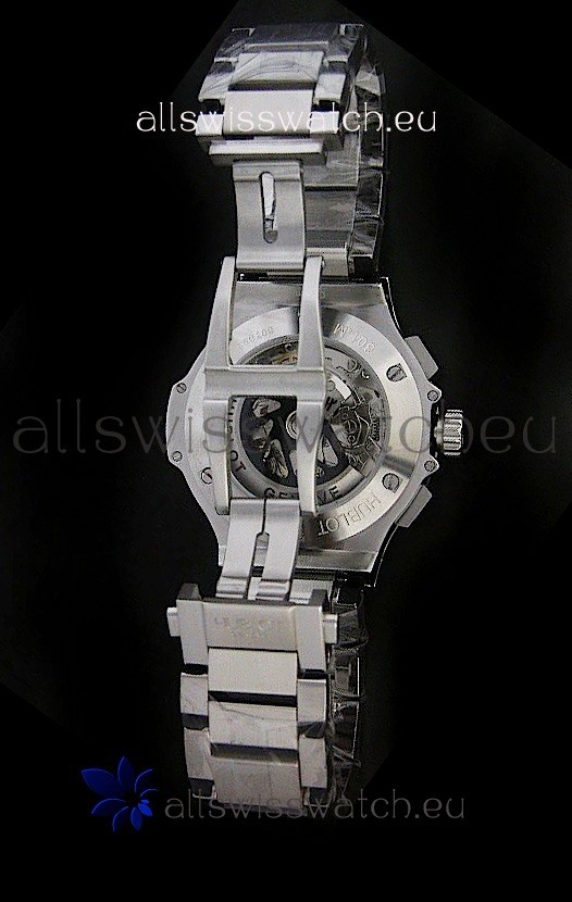 IMG_9081 Hublot Big Bangin Steel Strap Ceramic Bezel Replica 5