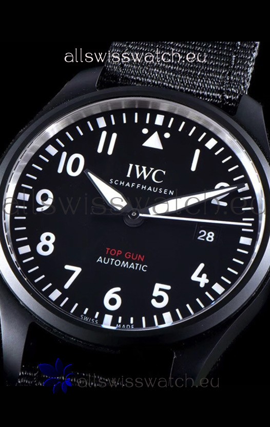 IMG_9081 IWC Pilot's Automatic Top Gun 1:1 Mirror in Ceramic Case Replica 5