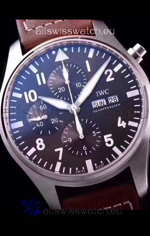 IMG_9081 IWC Pilot's Chronograph IW377713 Antoine De Saint Exupéry 904L Steel 1:1 Mirror Replica 5