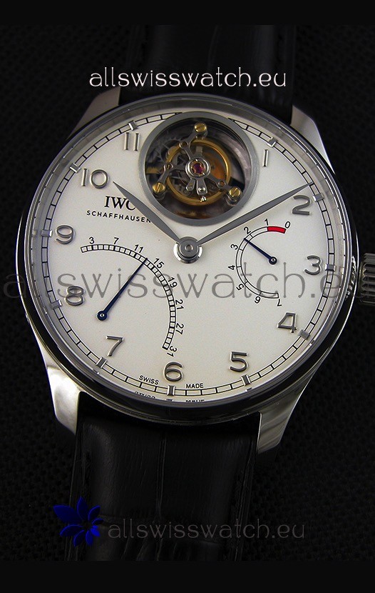 IMG_9081 IWC Portugieser Tourbillon Mystere Retrograde IW504601 White Dial UPDATED 2019 Version Replica 5
