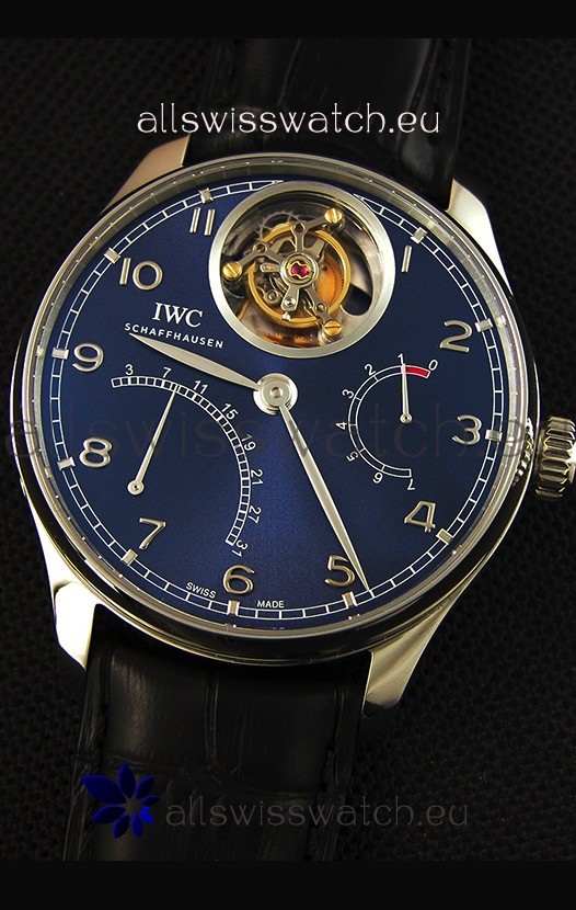 IMG_9081 IWC Portugieser Tourbillon Mystere Retrograde Blue Dial UPDATED 2019 Version Replica 5