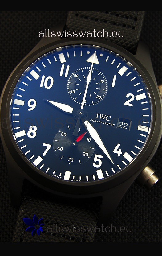 IMG_9081 IWC Pilot's Top Gun Chronograph IW389001 1:1 Ceramic Case Ultimate Mirror Replica 5