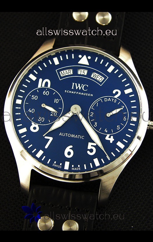 IMG_9081 IWC Big Pilot Annual Calendar IW502702 Spitfire Blue Dial 1:1 Mirror Replica 5