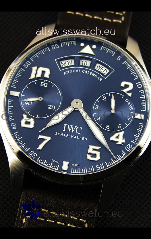 IMG_9081 IWC Big Pilot Annual Calender Steel Blue Le Petit Prince Edition 1:1 Mirror Replica 5