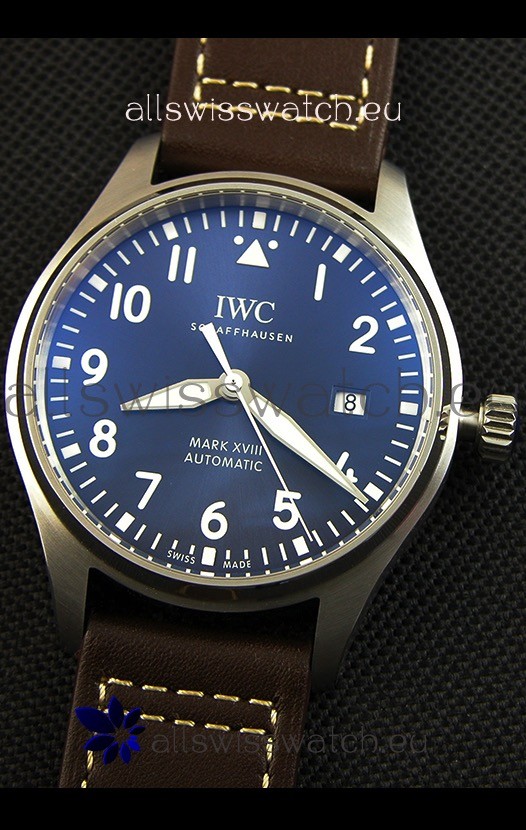 IMG_9081 IWC Pilot's MARK XVIII IW327010 Steel Blue Dial Le Petit Prince1:1 Mirror Edition Replica 5
