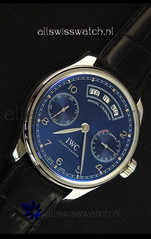 IMG_9081 IWC Portugieser Annual Calender Midnight Blue IW503502 1:1 Mirror Replica 5