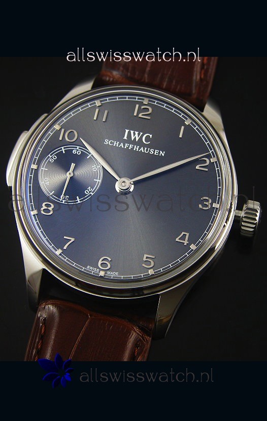 IMG_9081 IWC Portuguese Handwind Ref# IW5242 1:1 Mirror Grey Dial Replica 5