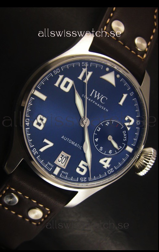 IMG_9081 IWC Big Pilot - Functional Power Reserve Blue Dial 1:1 Mirror Replica 5