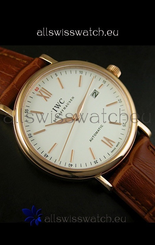 IMG_9081 IWC Portofino Automatic Pink Gold Top Grade Replica 5