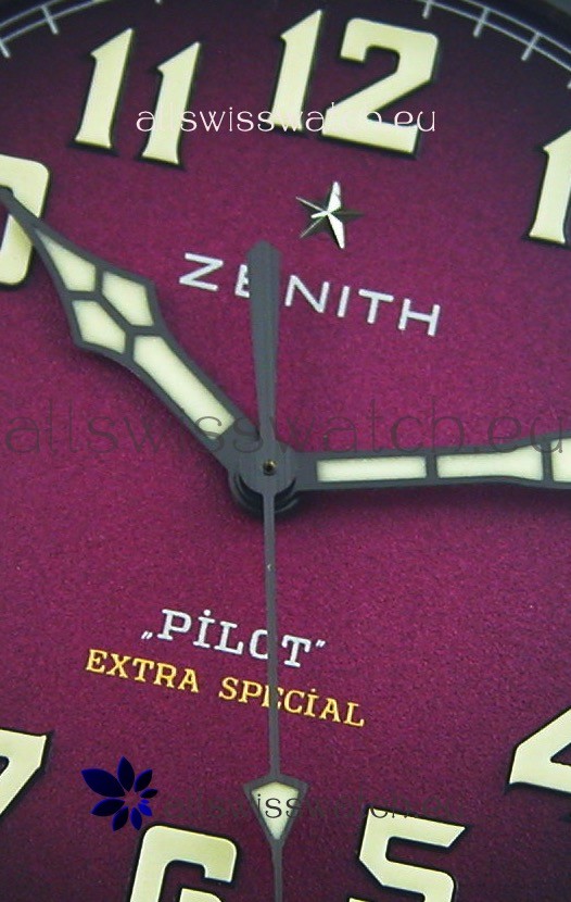IMG_9081 Zenith Pilot Type 20 Extra Special Purple Dial40MM Replica 5