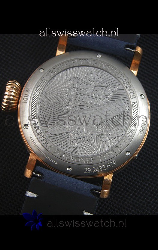 IMG_9081 Zenith Pilot Type 20 Extra Westime Vintage Edition in Rose Gold Case Replica 5