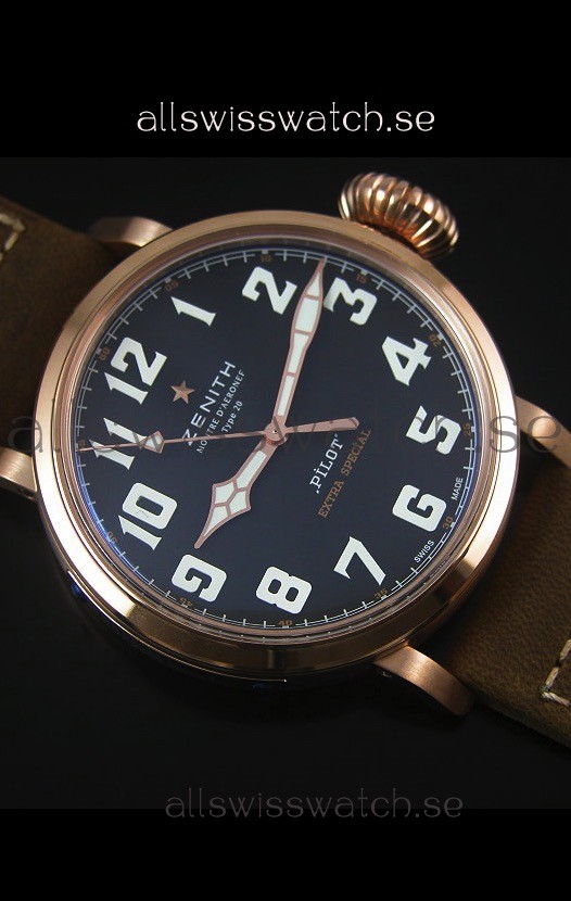 IMG_9081 Zenith Pilot Type 20 Extra Special Edition Rose Gold 1:1 Mirror Replica 5