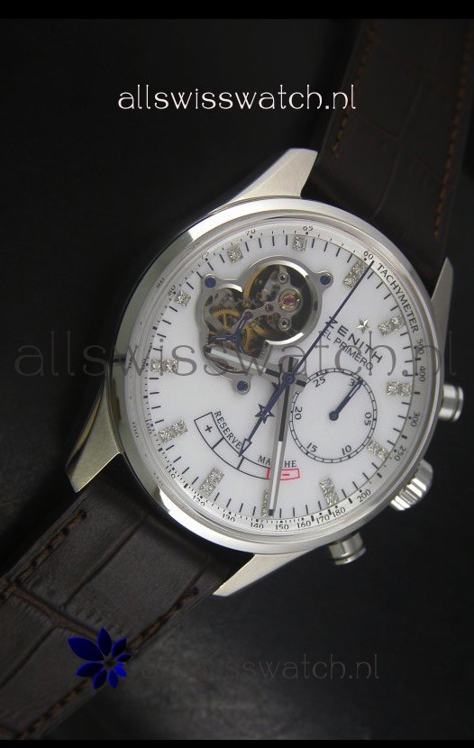 IMG_9081 Zenith El Primero Chronomaster Handwind Power Reserve 42MM White Dial Replica 5