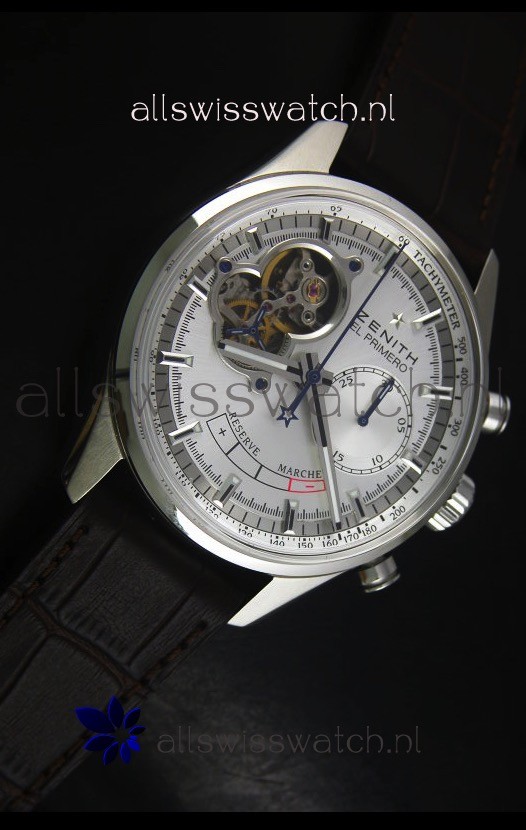 IMG_9081 Zenith El Primero Chronomaster Handwind Power Reserve 42MM Silver Dial Replica 5