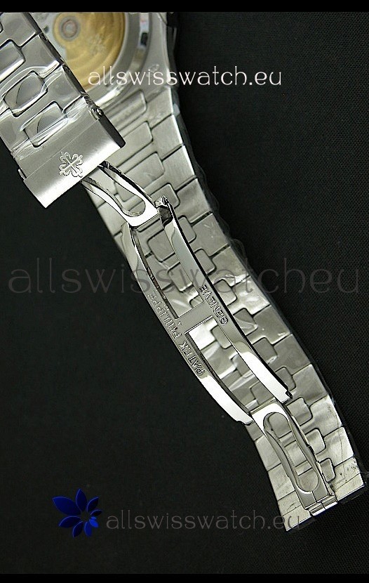Patek Phillipe Nautilisin Black Textured Dial Replica 5