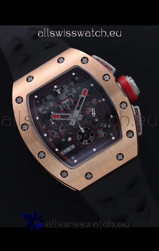 Richard Mille RM011-FM Felipe Massa Rose Gold Casing Replica 5