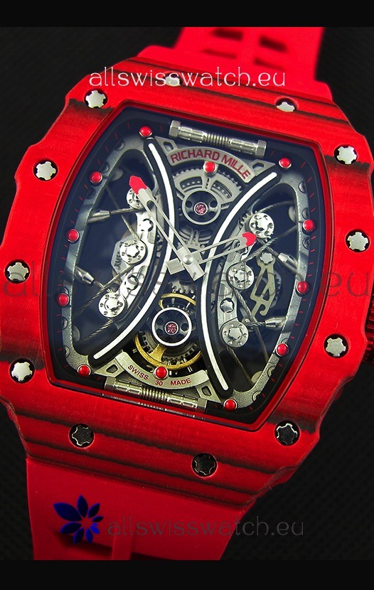 IMG_9081 Richard Mille RM53-01 Pablo Mac Donough Red Carbon Case Replica 5