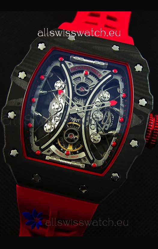 IMG_9081 Richard Mille RM53-01 Pablo Mac Donough Red Carbon Case Replica 5