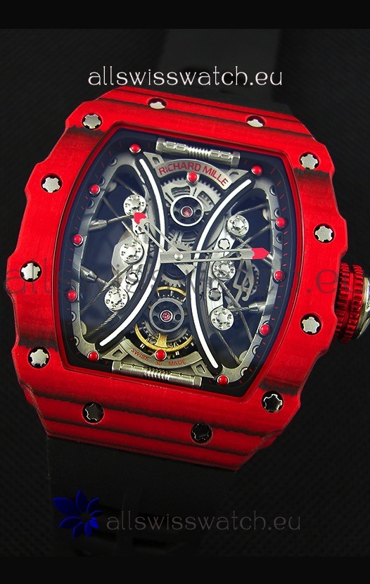 IMG_9081 Richard Mille RM53-01 Pablo Mac Donough Red Carbon Case Replica 5