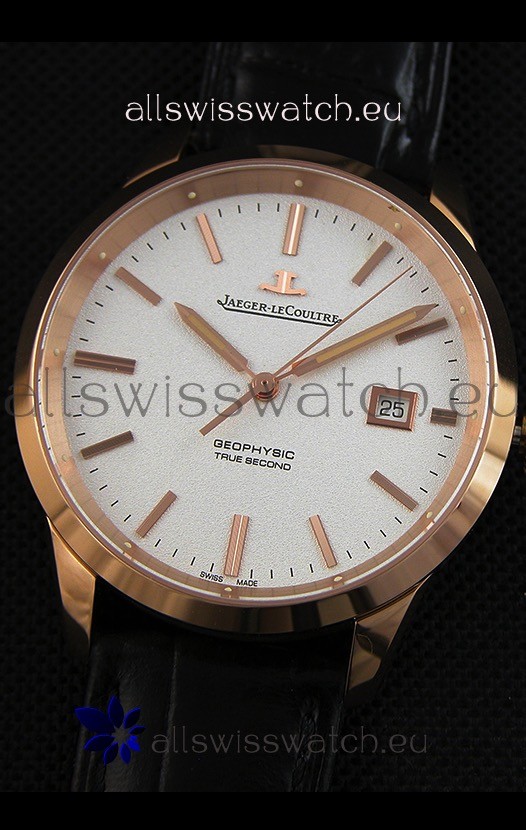 IMG_9081 Jaeger LeCoultre Geophysic True Second Pink GoldWhite Dial Replica 5