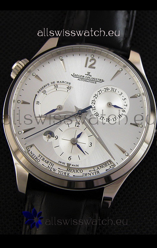 IMG_9081 Jaeger LeCoultre Master Geographic Power Reserve Steel Case Steel Dial Replica 5