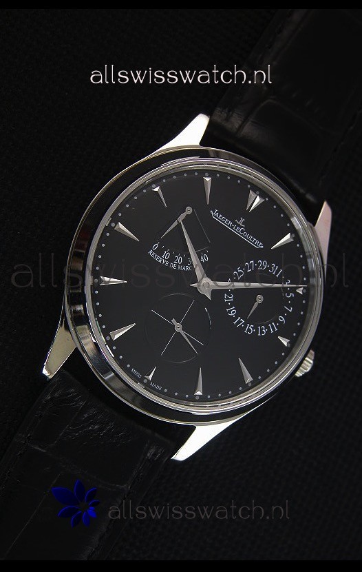 IMG_9081 Jaeger-LeCoultre Master Ultra Thin Réserve De Marche Black Dial 1:1 Mirror Replica 5