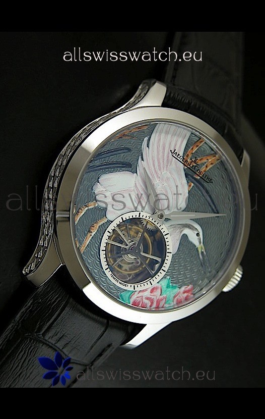 IMG_9081 Jaeger LeCoultre Porcelain Crane Flying Tourbillon - MIRROR Replica 5